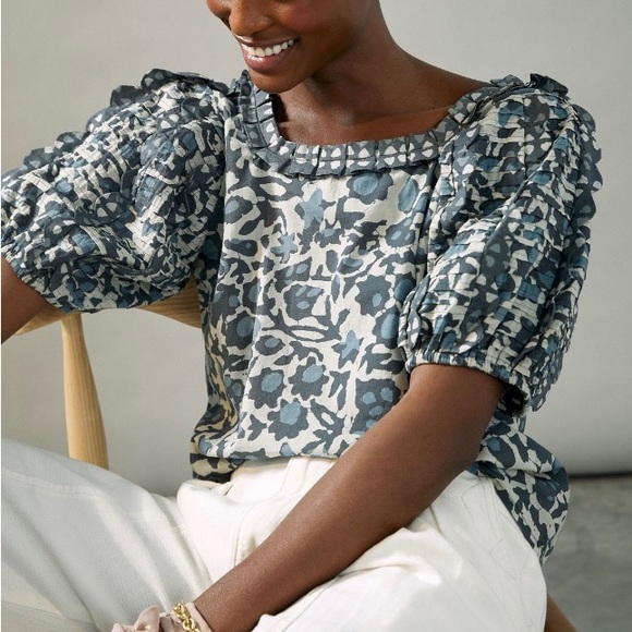 Anthropologie Jordan Ruffled Blouse - Picture 3 of 7